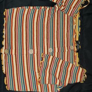 Half Sleeve Ribbed Crop Top